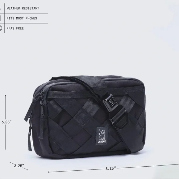 Chrome Black Crossbody Bag - Picture 3 of 5